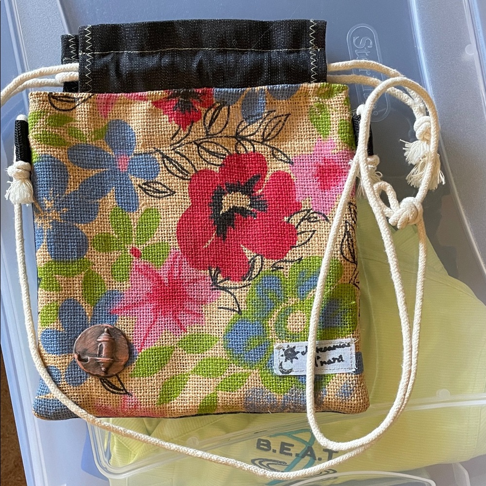 Floral Canvas Crossbody Bag